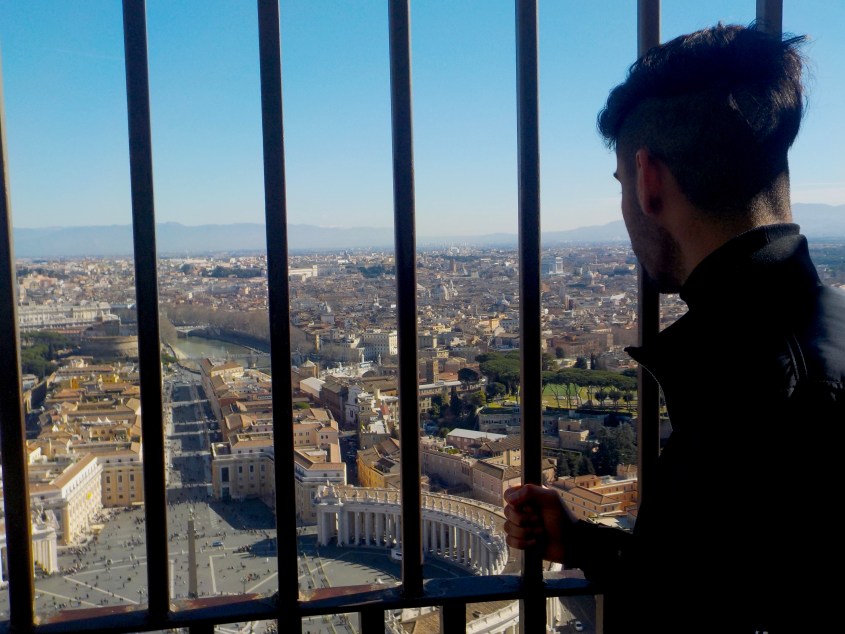 Views from the top of St. Peter’s Basilica in Vatican City